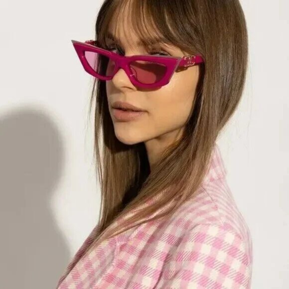 NEW VALENTINO SUNGLASSES, WOMEN PINK CAT EYE EYEWEAR VALENTINO - Picture 1 of 4